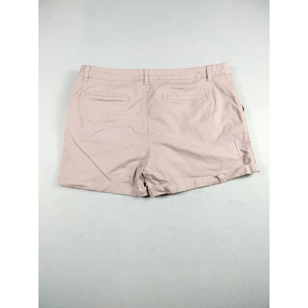A New Day Shorts Women's 18 Pink Stretch Elastizado Classiccore Normcore‎ Casual